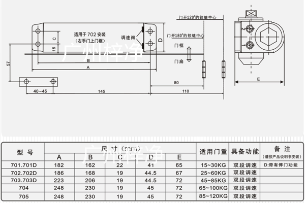 風(fēng)淋室閉門器結(jié)構(gòu)圖